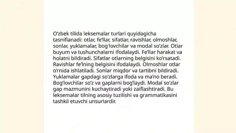 Oʻzbek tilidagi leksemalarning shakl va maʼno munosabati 4