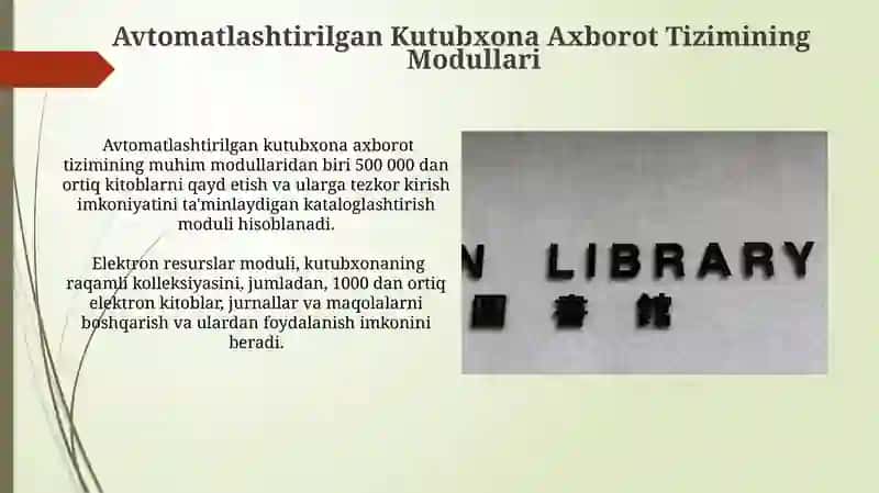 Avtomatlashtirilgan kutubxona axborot tizimi 4