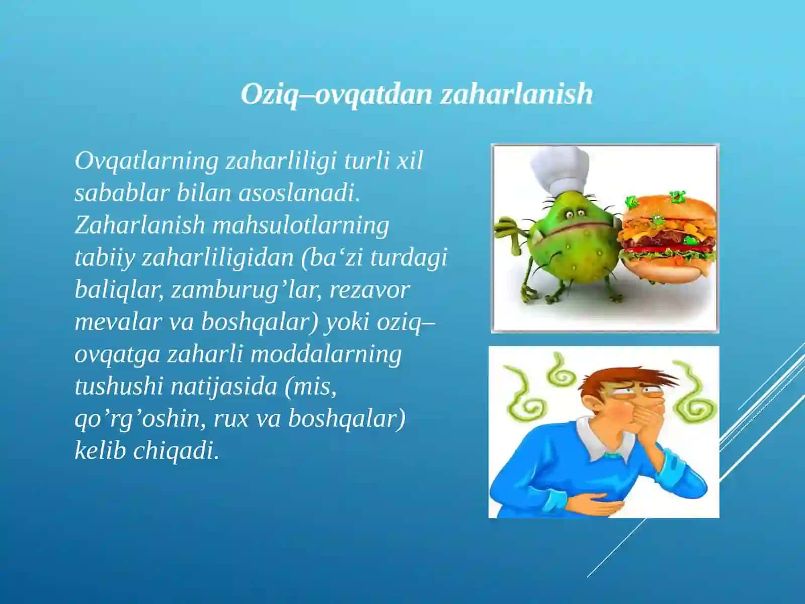 Oziq–ovqat mahsulotlari dan kasallanish va ularning oldini olish 4