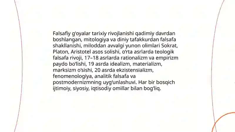 Falsafiy g'oyalar, nazariyalarning asosiy yo'nalishlari va vazifalari 4