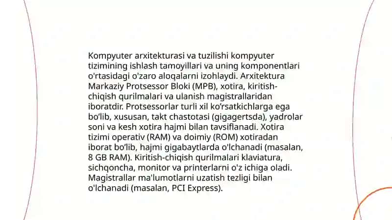 Axborot jarayonlarining apparat va dasturiy ta'minoti 4