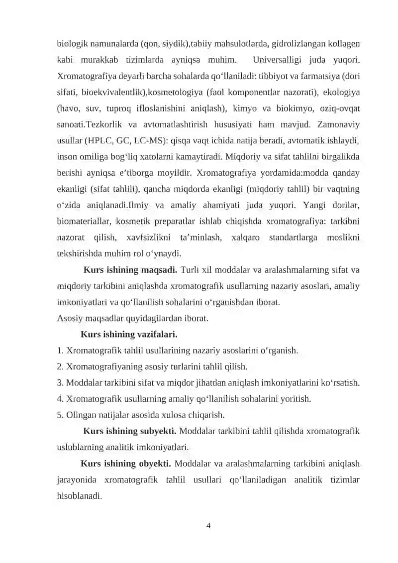 Moddalarni tarkibini xromatografik uslublarda tahlil qilish 4