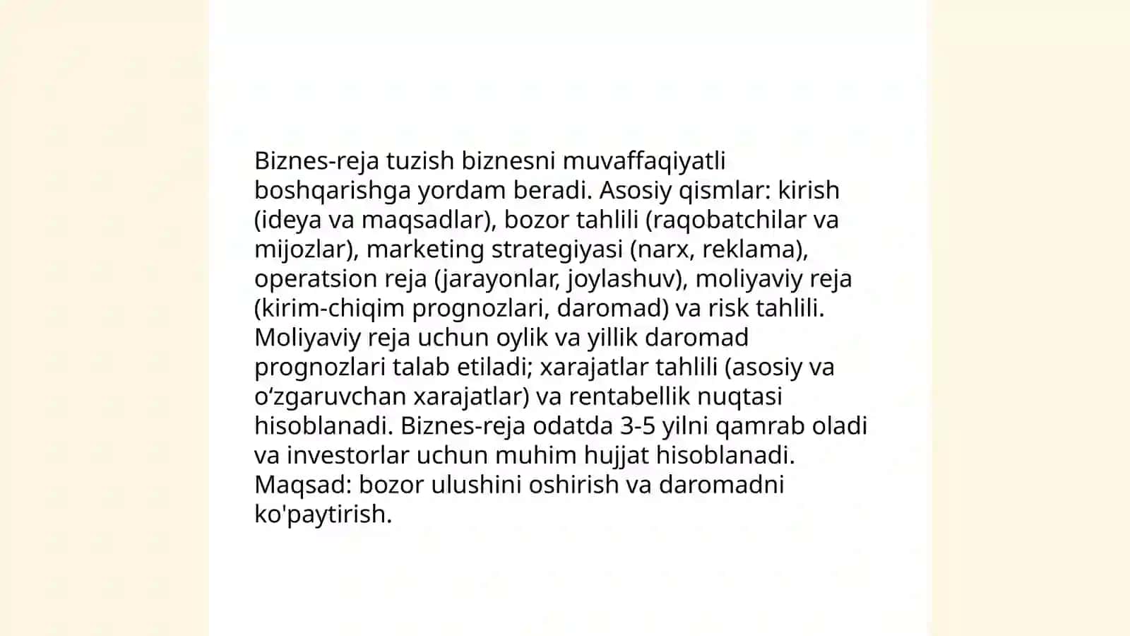 Tadbirkorlik va kichik biznes boshqaruvi 4