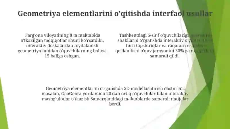 Geometriya elementlarini tushunchalarga o'rgatish 4