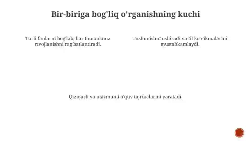 Boshlangʼich taʼlimda ona tili,oʼqish, tasviriy sanʼat tabiat fanlarini integratsiya qilish 4