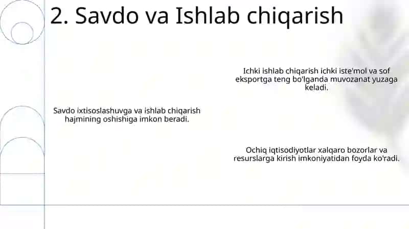 Ochiq iqtisodiyotda muvozanatning ishlab chiqarish hajmi 4