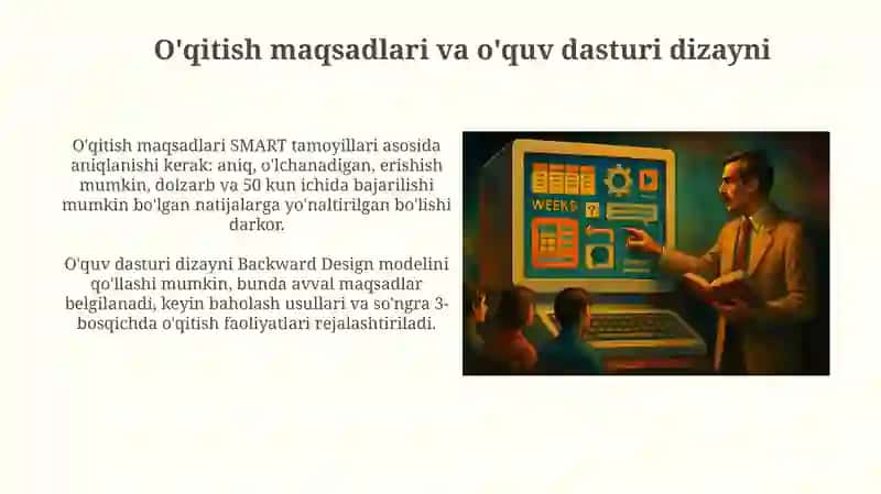 Pedagogik tizimlarni loyihalashtirish 4