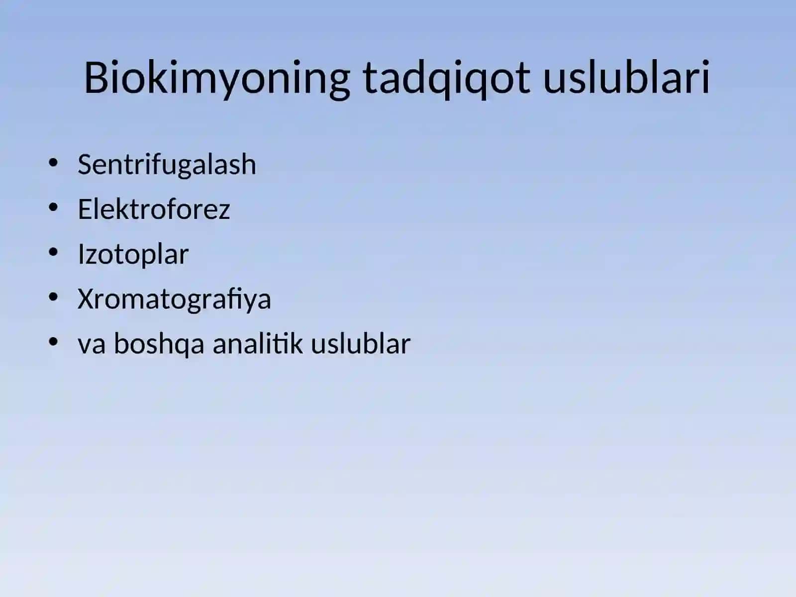 Biokimyo fanining predmeti, rivojlanish tarixi va istiqbollari 4