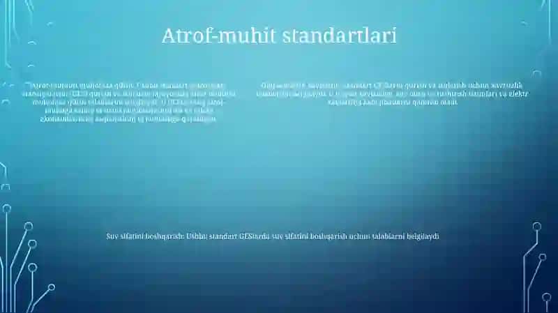Gidro Elektr Stansiyalarini Davlat Standartlari Haqida 4
