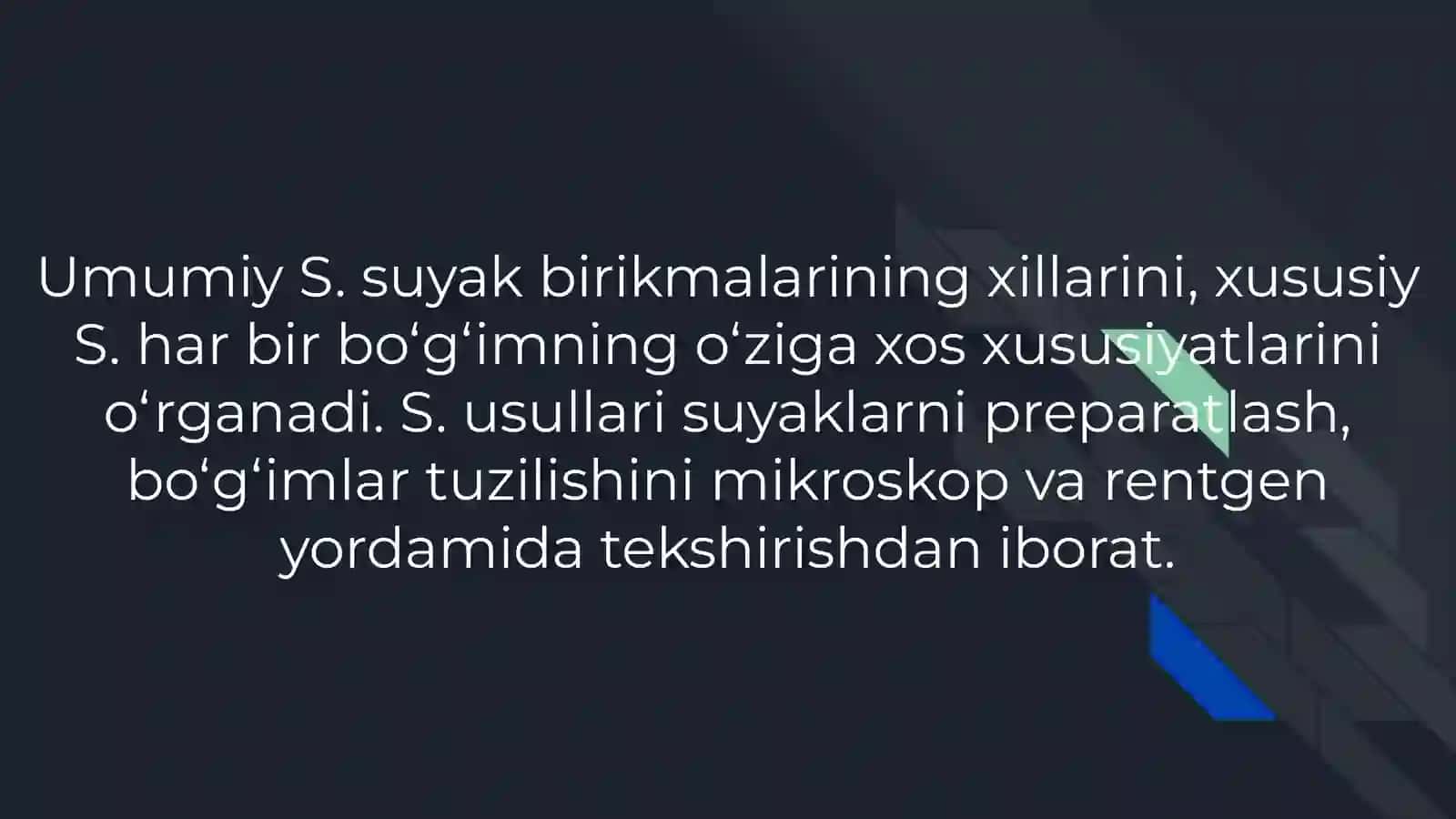 Sindesmoz, sınxondroz, sınostoz bırlawuvlar 4