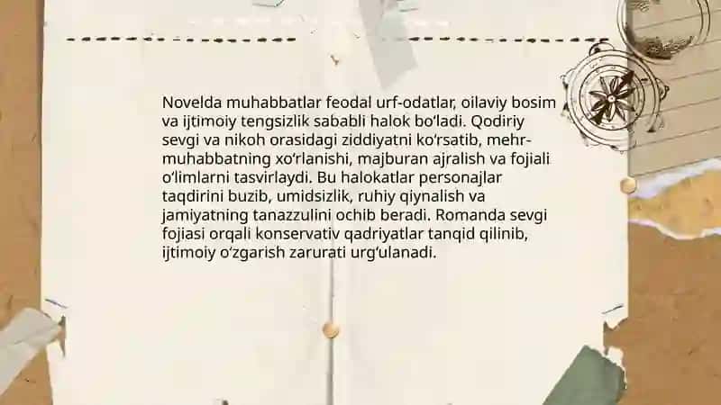 Abdulla Qodiriyning "Oʻtgan kunlar" 4