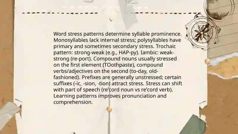 English Phonemes and Word Stress Patterns 4