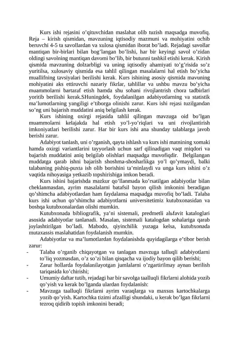 Kurs Ishi Mavzulari Banki va Yozish Tartibi 4