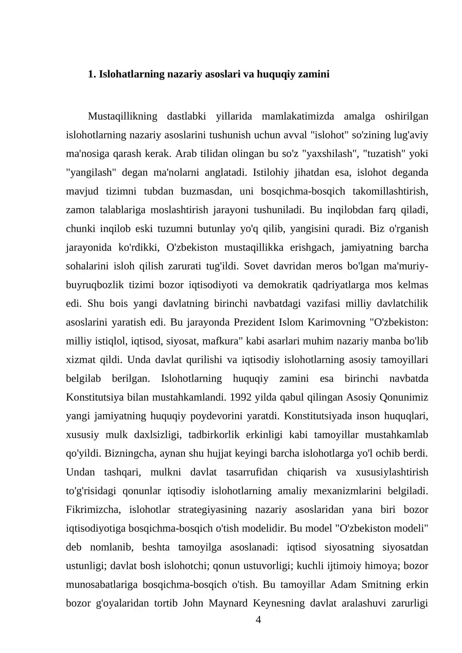 Mustaqillik yillarida amalga oshirilgan islohatlar 4