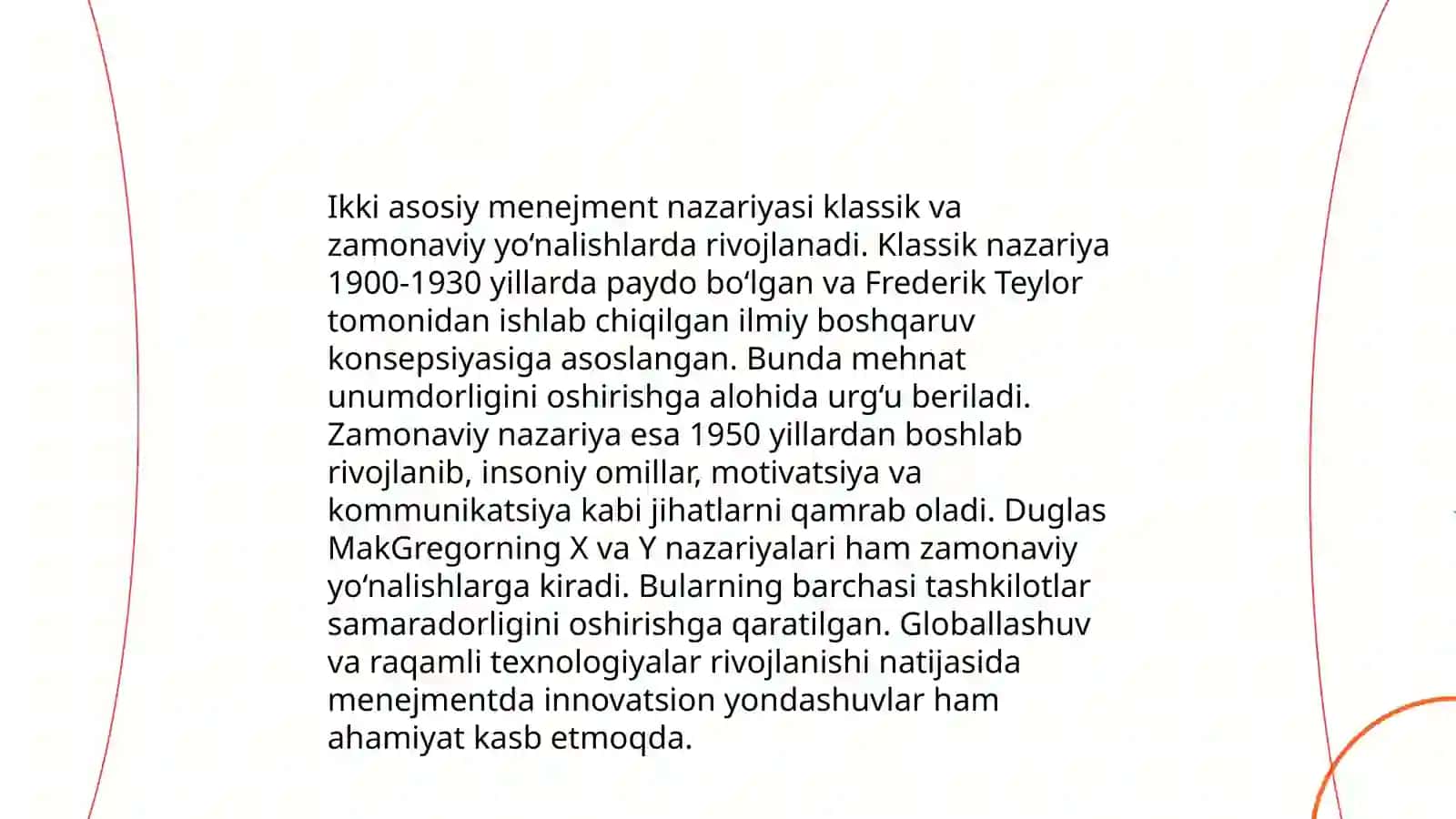 Menejmentning rivojlanish tarixi va zamonaviy tahlili 4