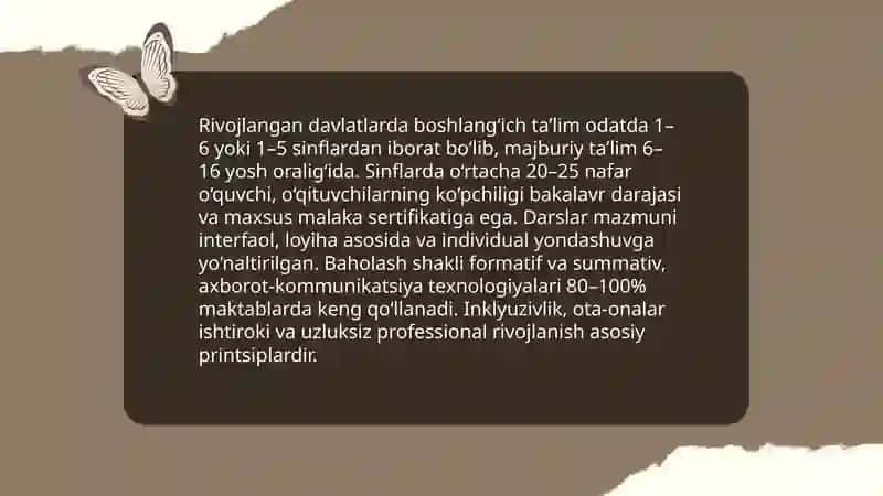 Jaxonning rivojlangan davlatlarida talim tizimi 4
