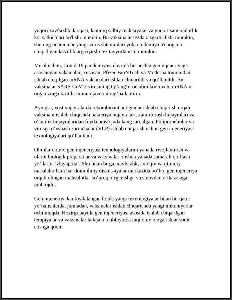 Vaksina va biologik preparatlar gen injeneriya usullari 4
