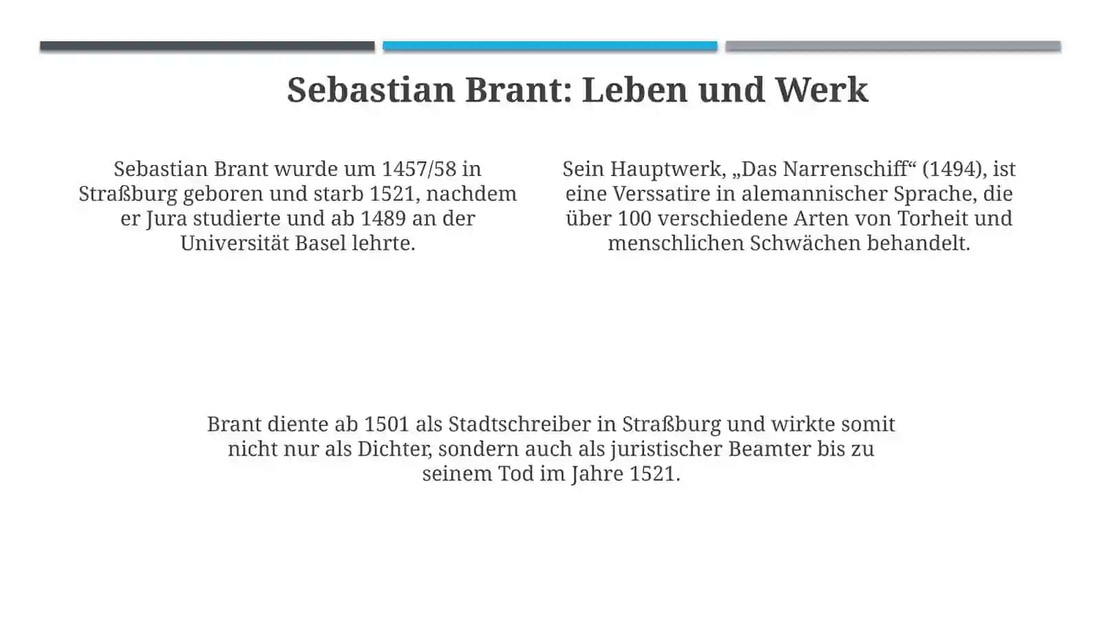 Sebastian Brant: DasNarrenschiff 4
