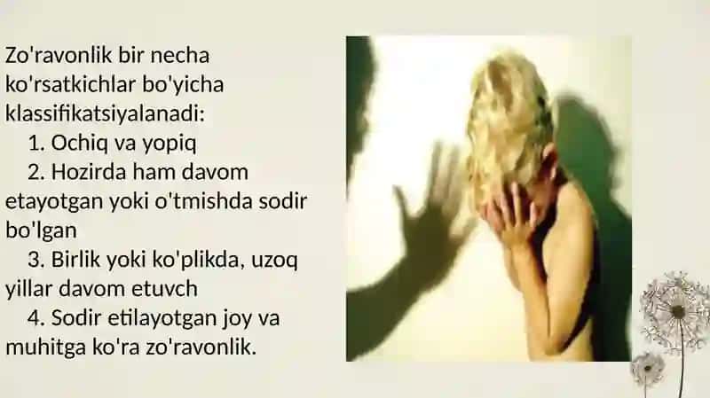 Bolalar zo'rlanishlari muammolari 4