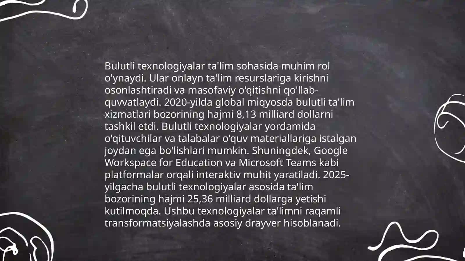 Bulutli texnologiyalarning ta'limiy imkoniyatlari bilan tanishish 4