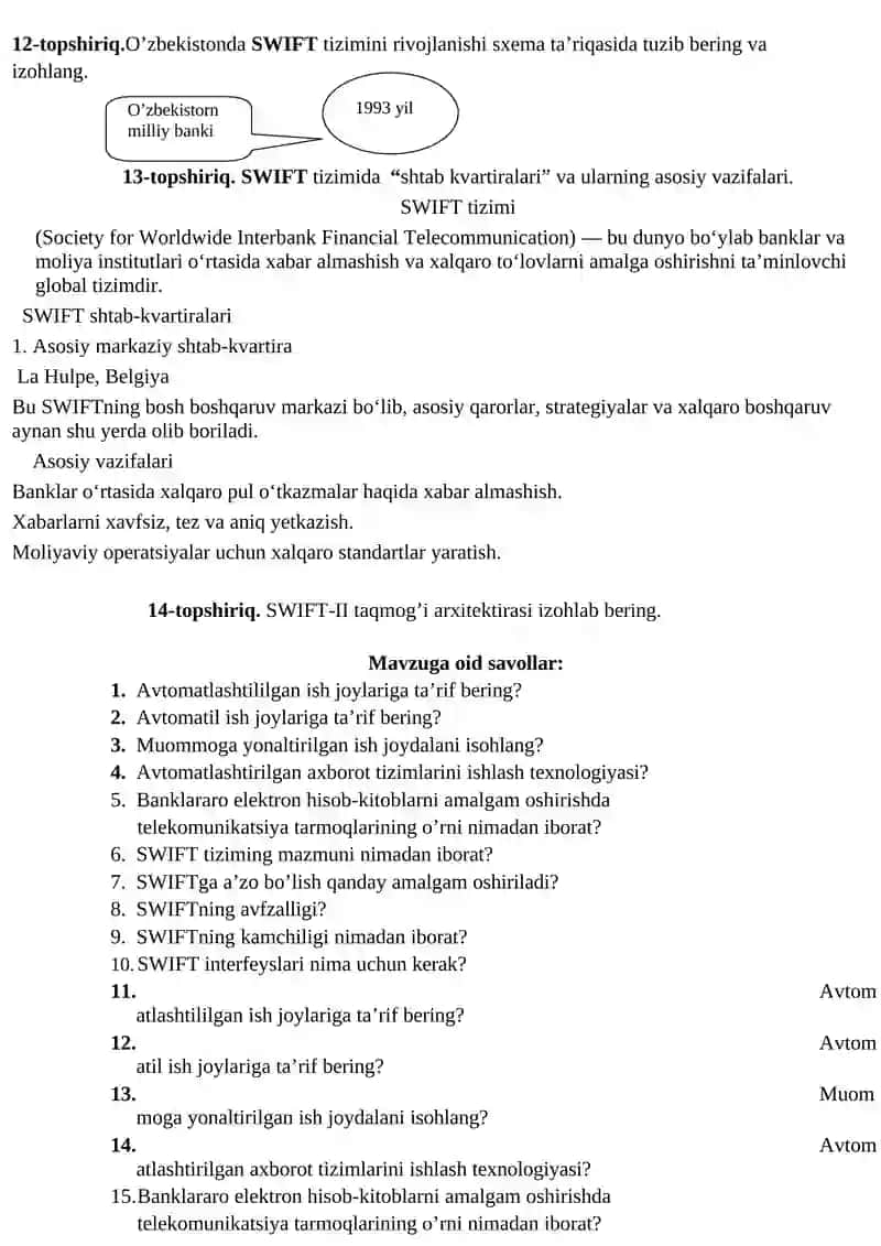 Bank faoliyatida axborot komplekslari va texnologiyalari 4