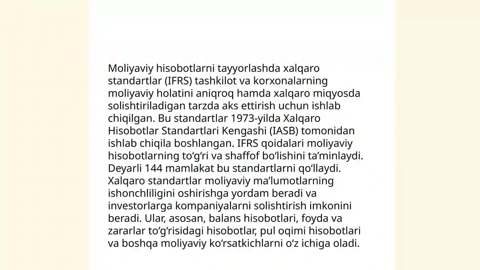 Moliyaviy hisobotlarni taqdim qilish 4