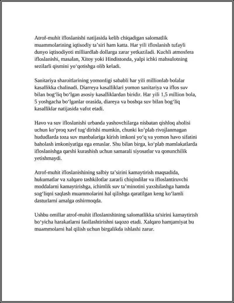 ATROF-MUHIT VA INSON SALOMATLIGIGA IQTISODIY RIVOJLANISHNING TA'SIRI 4