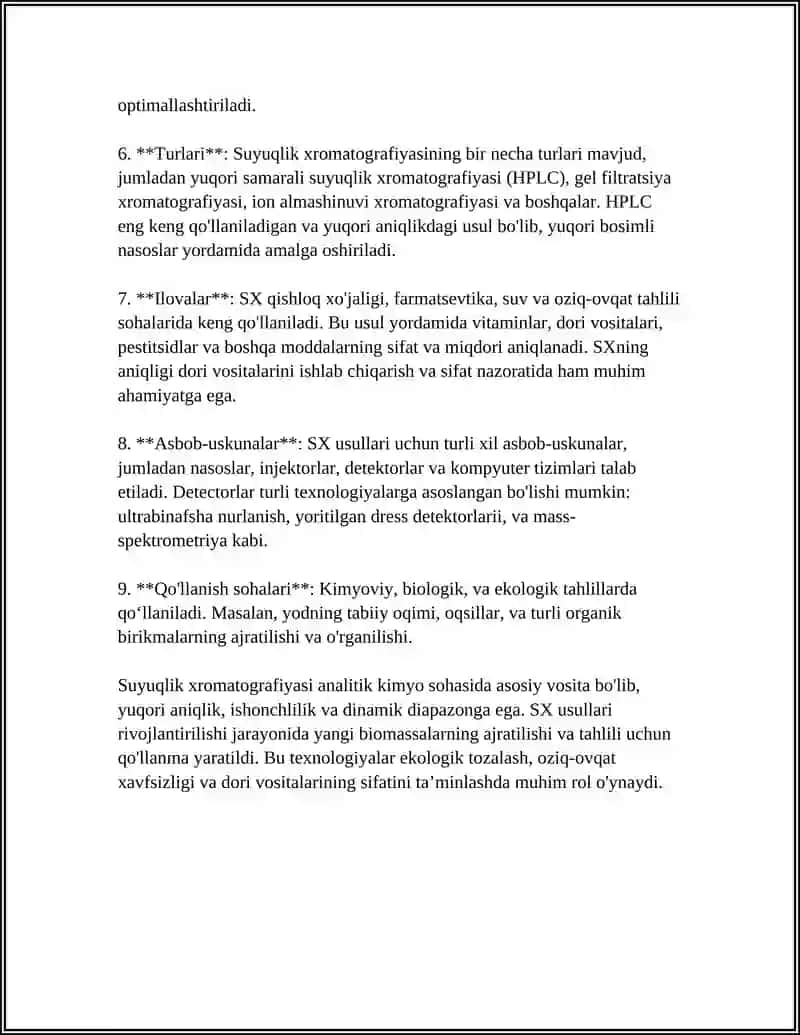 SUYUQLIK XROMATOGRAFIYASI 4