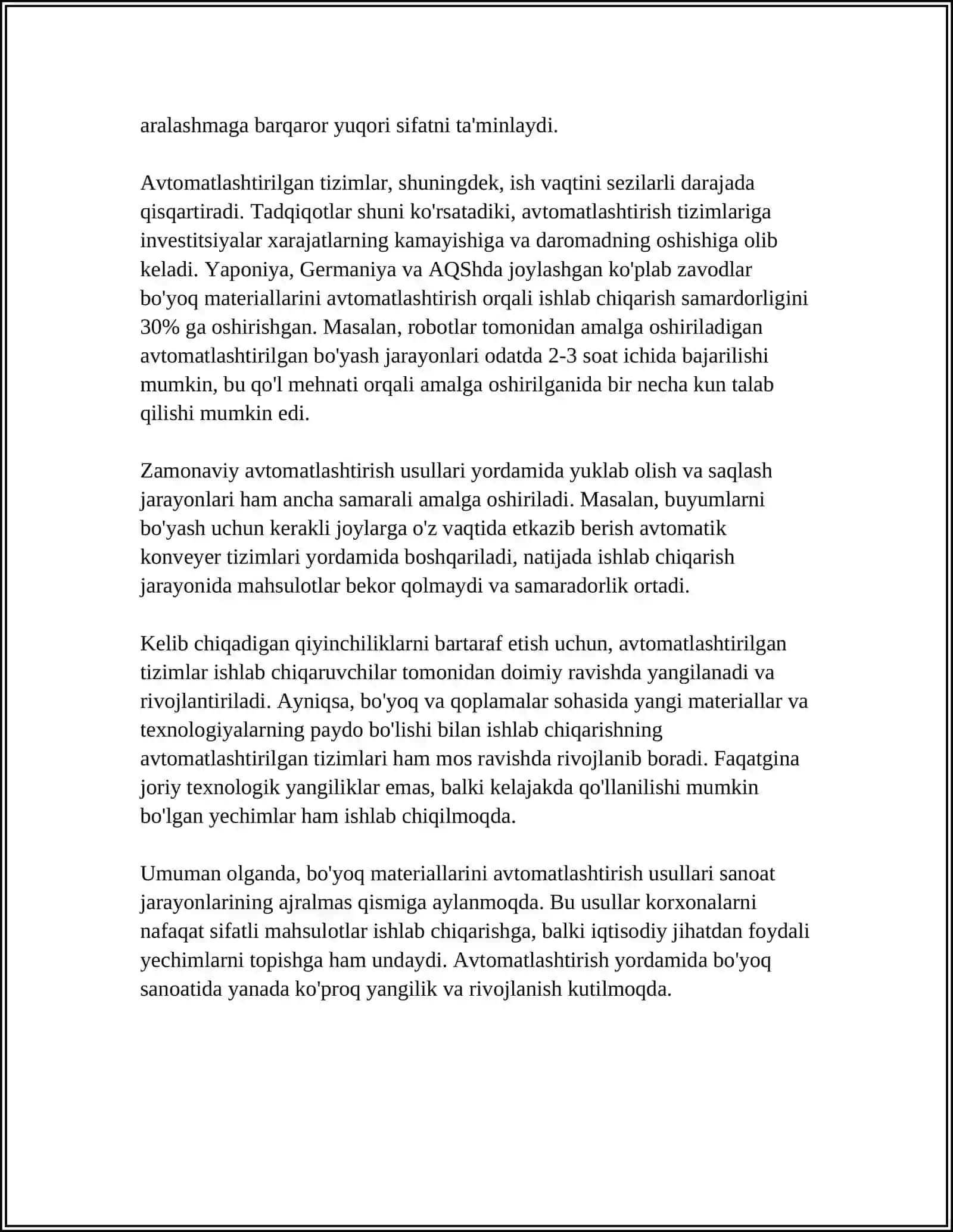 TO'QIMACHILIK MATERIALLARINI BO'YASH JARAYONINI AVTOMATLASHTIRISH TIZIMI 4