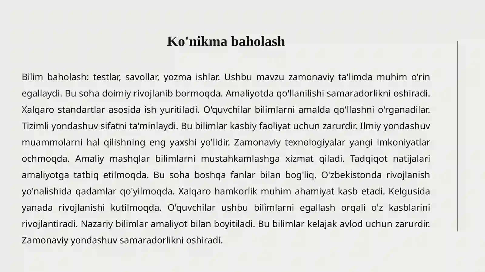 BAHOLASH TIZIMI 4
