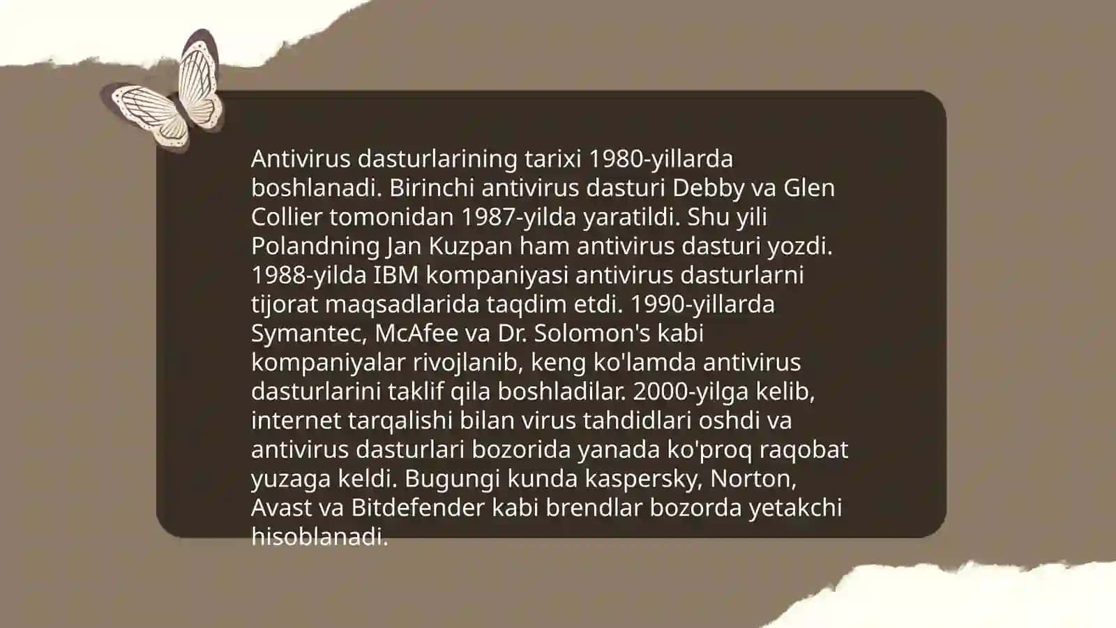 Antivirus dasturlarining turlari va xususiyatlari 4