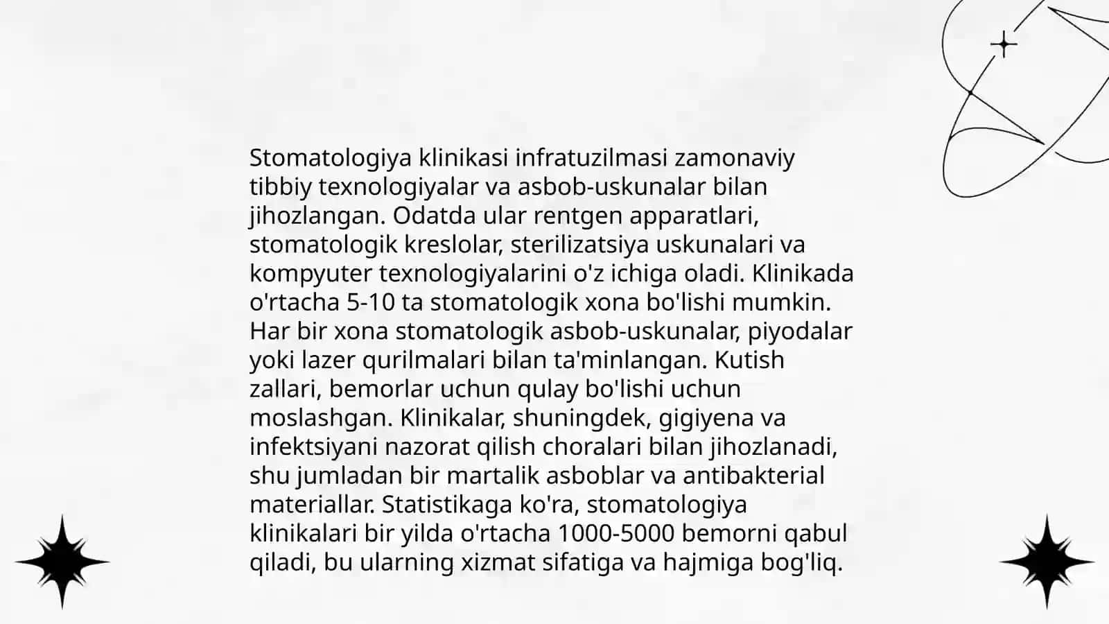 Stomatologiya muassasasining tuzilishi va oziga xos xususiyatlari 4