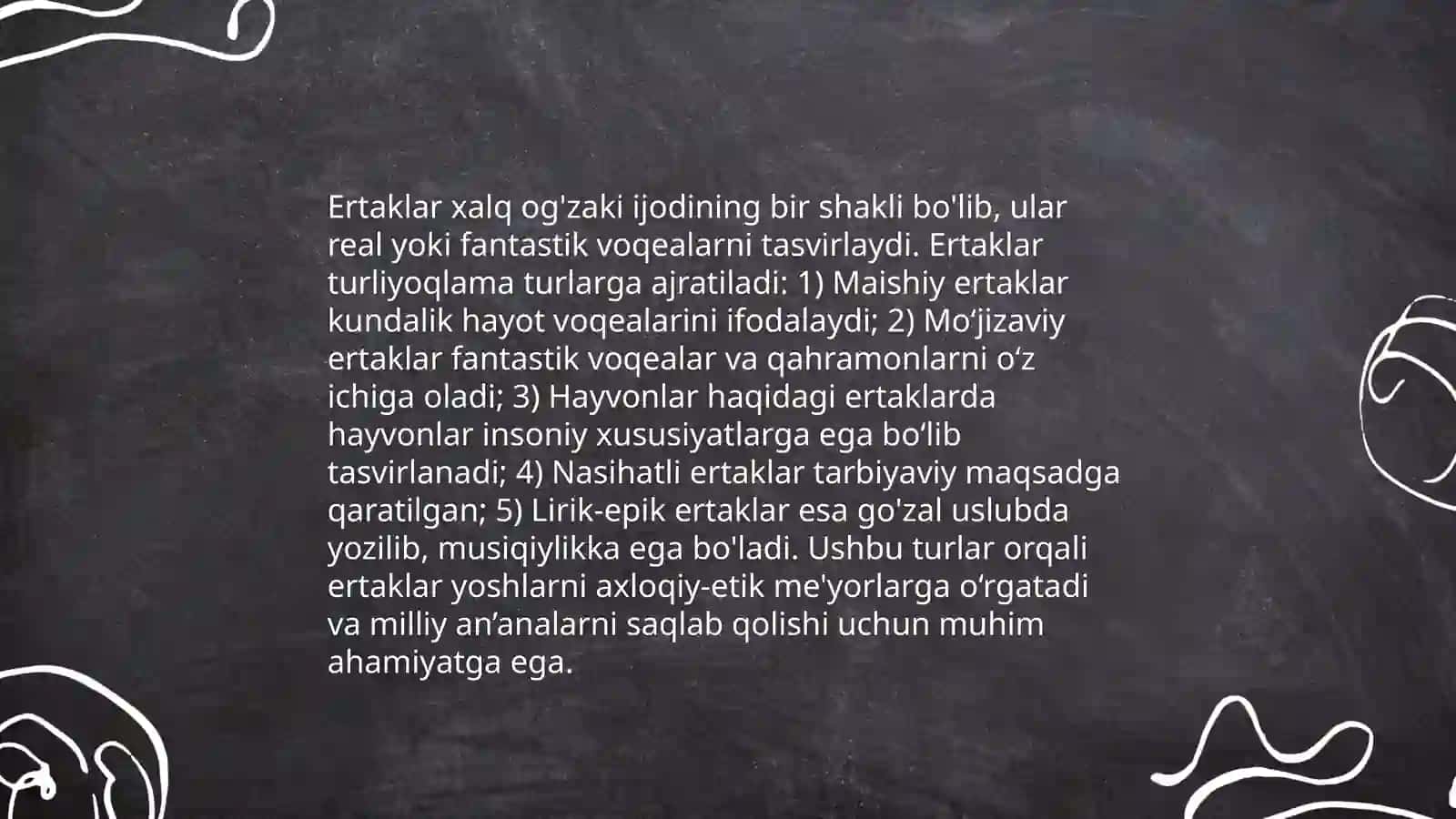 Ertak janriga xos matnlar ustida ishlash metodikasini tatbiq qilgan holda dars ishlanmasini yaratish 4