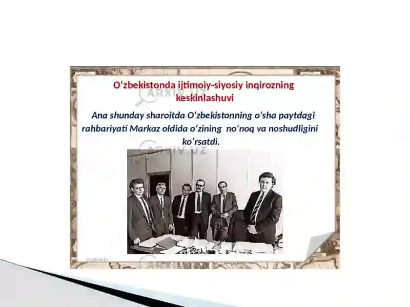Mustaqillikyillarida O`zbekistondaijtimoiysiyosiyo`zgarishlar 4
