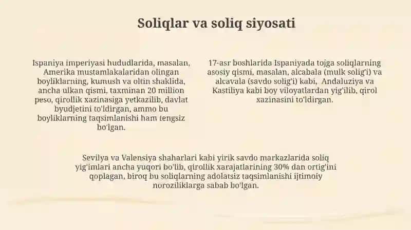Ispaniyaning XVIll asr boshidagi ijtimoiy iqtisody va siyosiy ahvoli 4