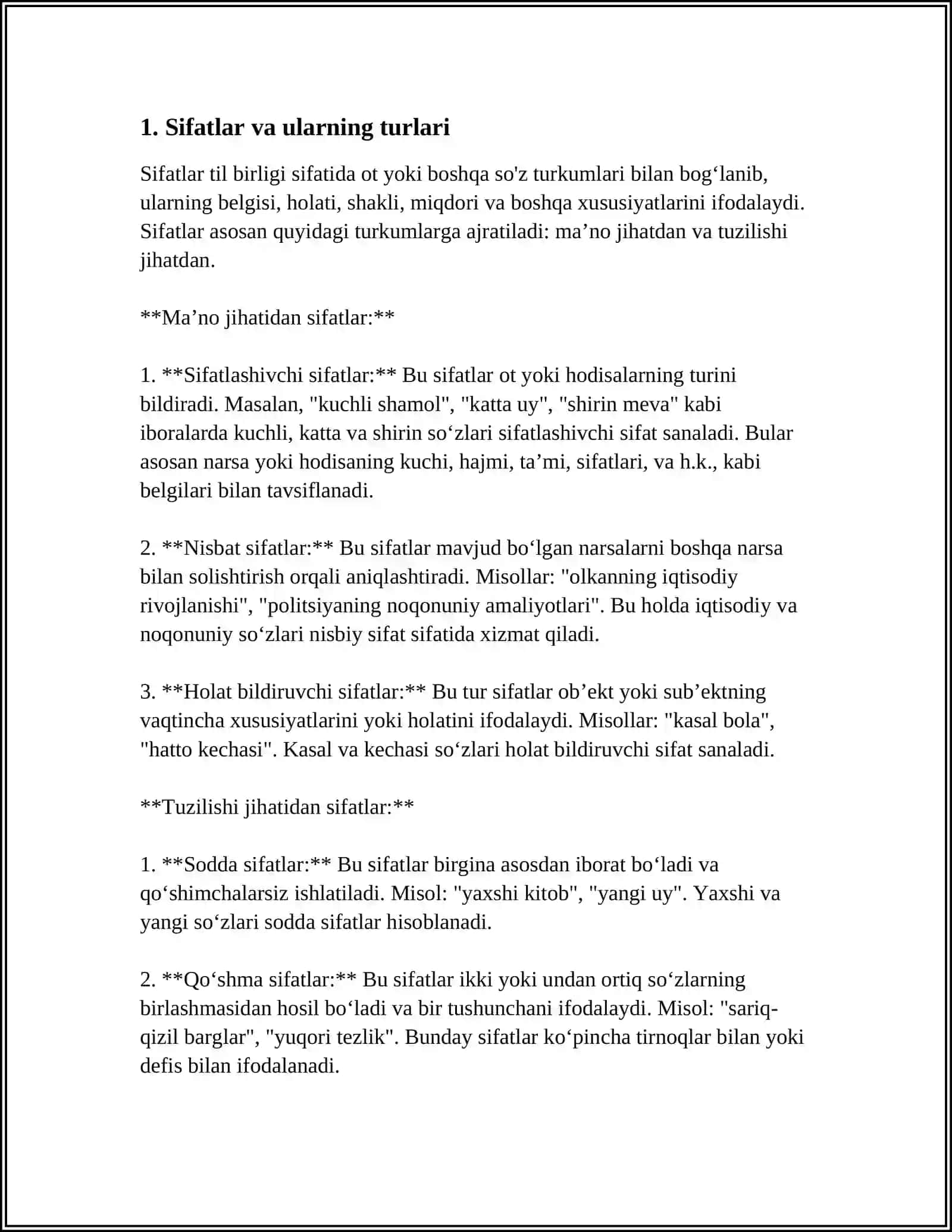 SOʻZ TURKUMLARI VA ULARNI GURUHLASH TAMOILLARI 4