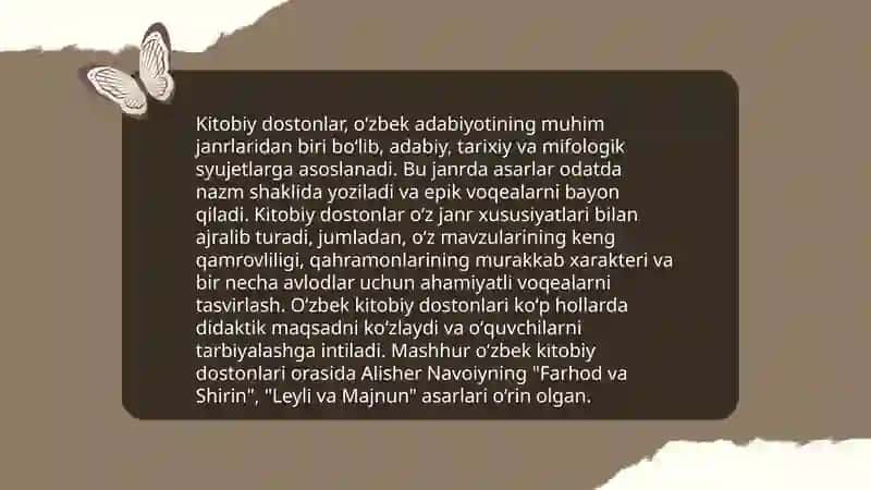 Kitobiy dostonlar 4