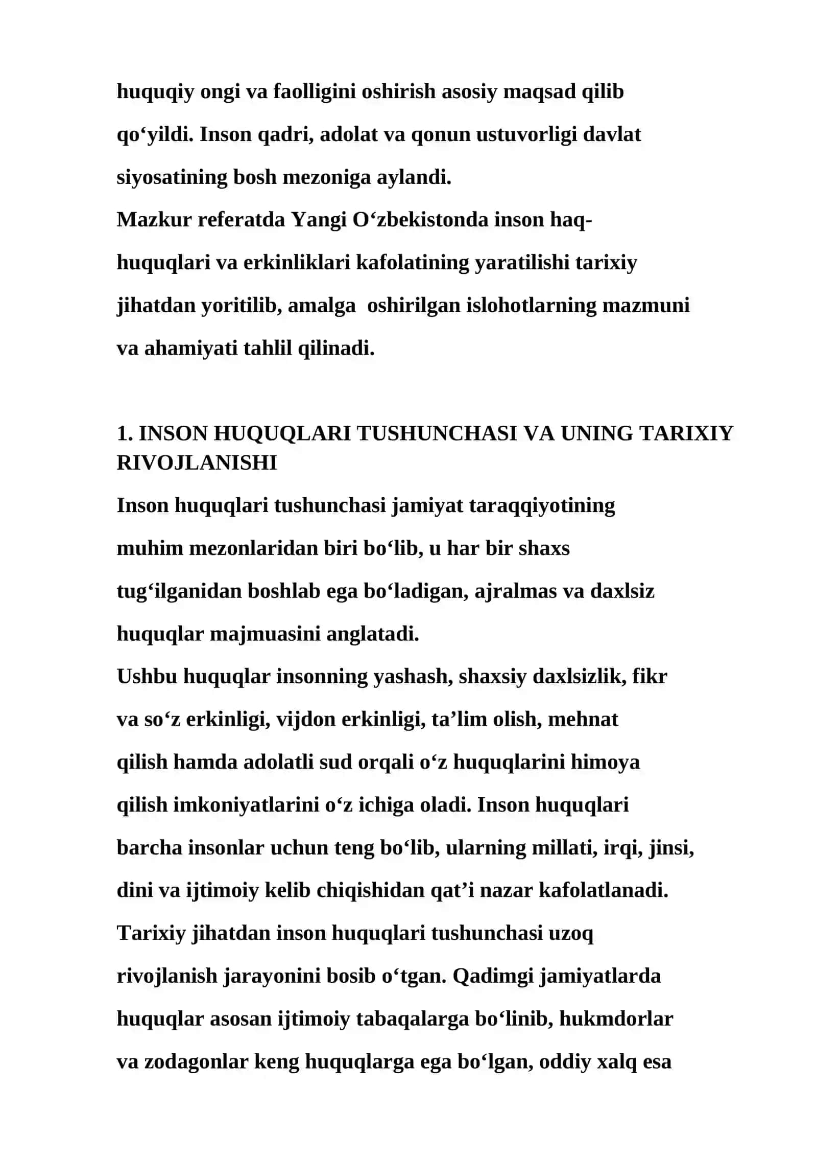 Yangi O‘zbekistonda inson haq-huquqlari va erkinliklari kafolatining yaratilishi 4