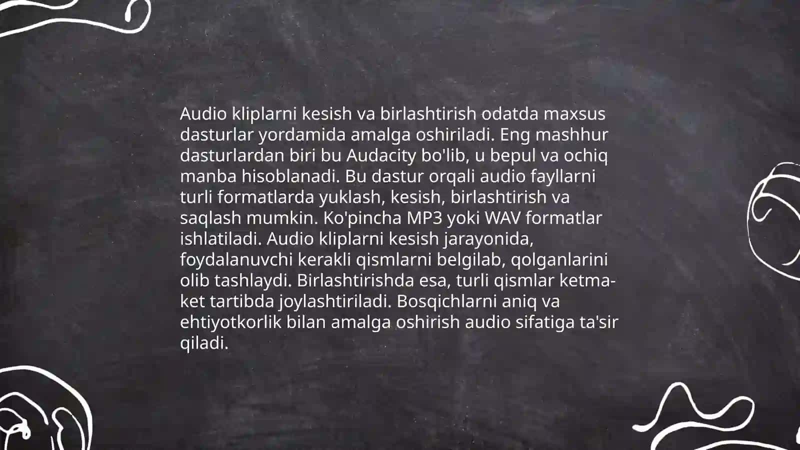 Ovozni tahrirlash asoslari 4