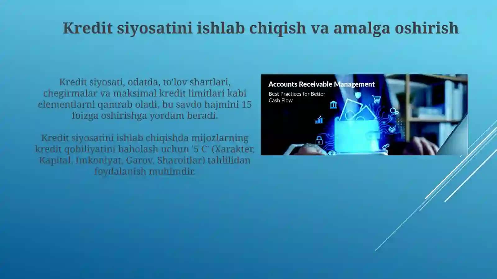 Debitorlik qarzlarini boshqarish 4