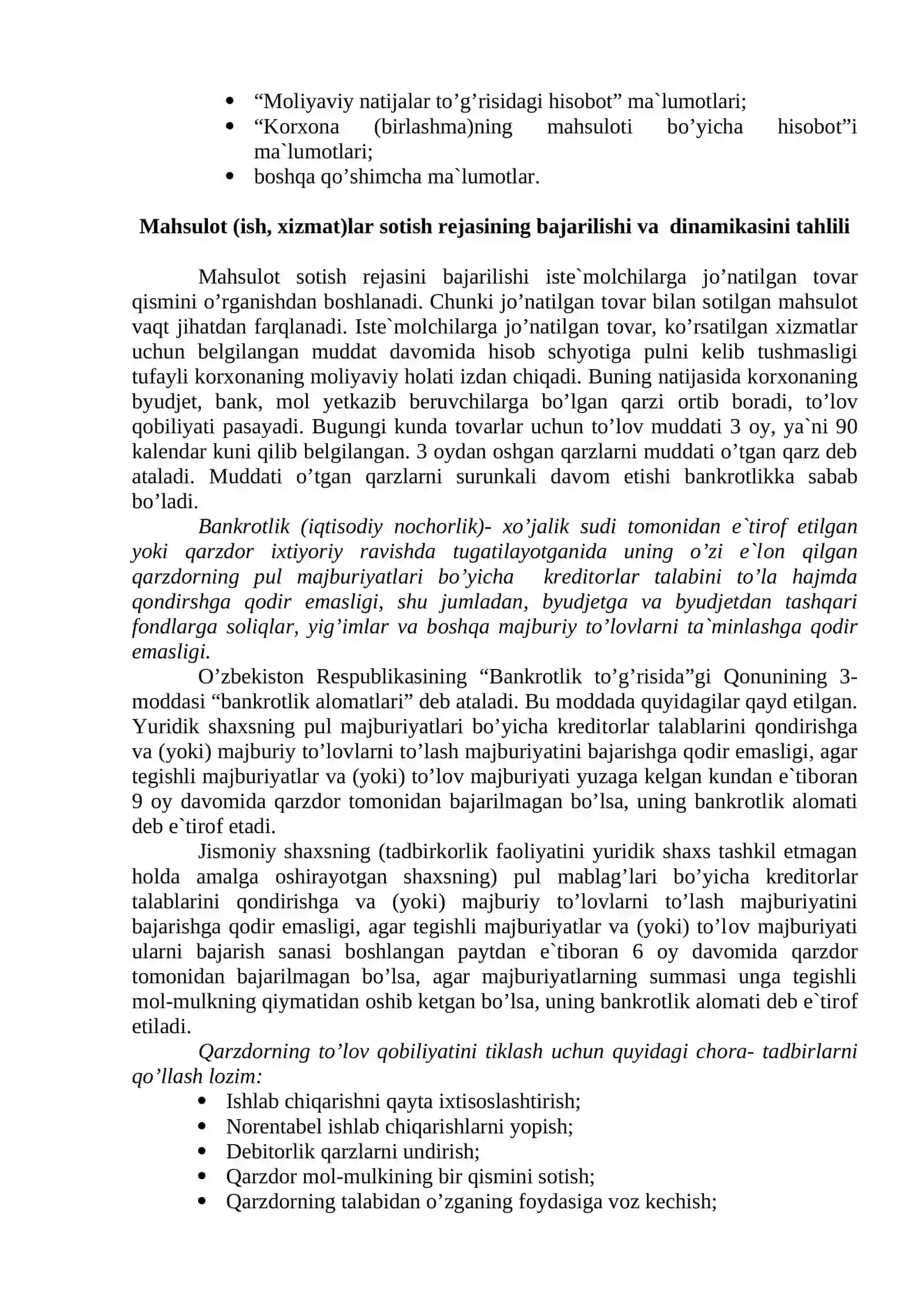 Mahsulоt(ish, xizmatlar)ni sоtish hajmi va ularning o’zgarishiga ta`sir etuvchi оmillar tahlili 4