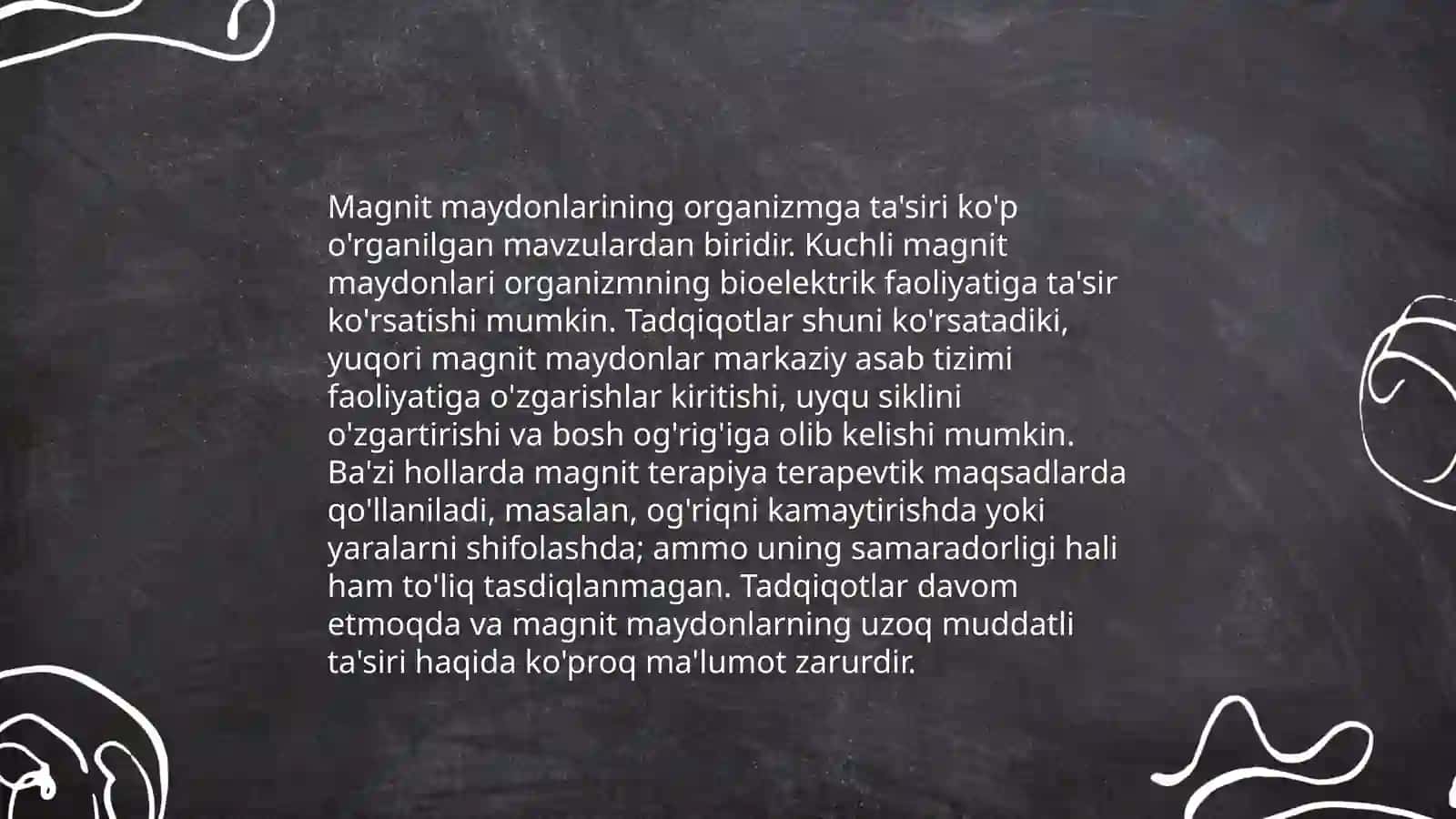 Elektr va magnit maydonlari va ularning tirik organizmga tasiri 4