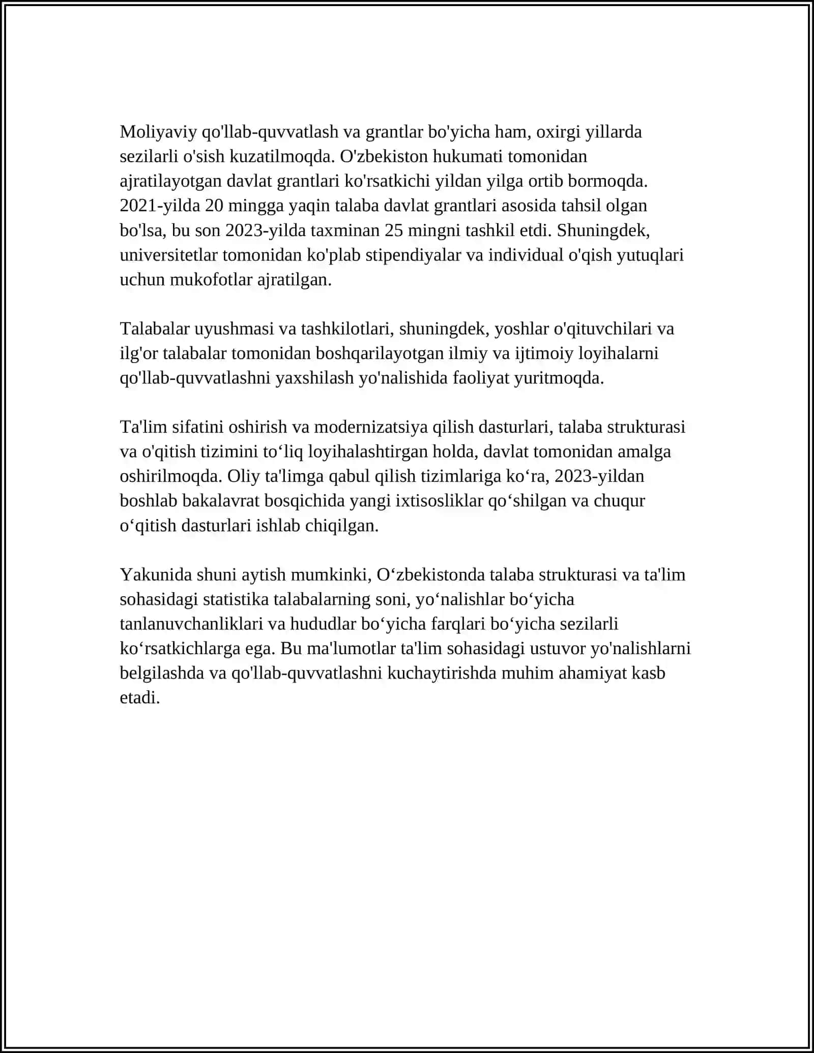 TUZILMALAR YARATISH VA OBYEKTLAR MASSIVIDA FOYDALANISH 4
