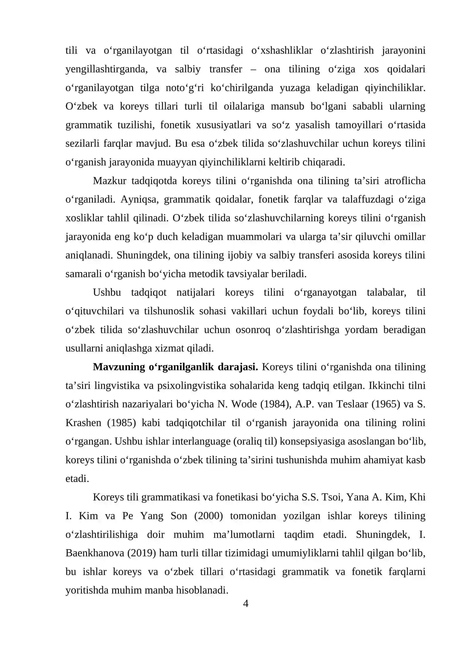 Koreys tilini o‘rganishda ona tilining ta’siri 4