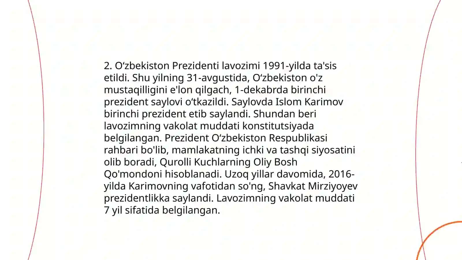 Mustaqillik yillarida davlat boshqaruvi tizimida amalga oshirilgan islohotlar 4