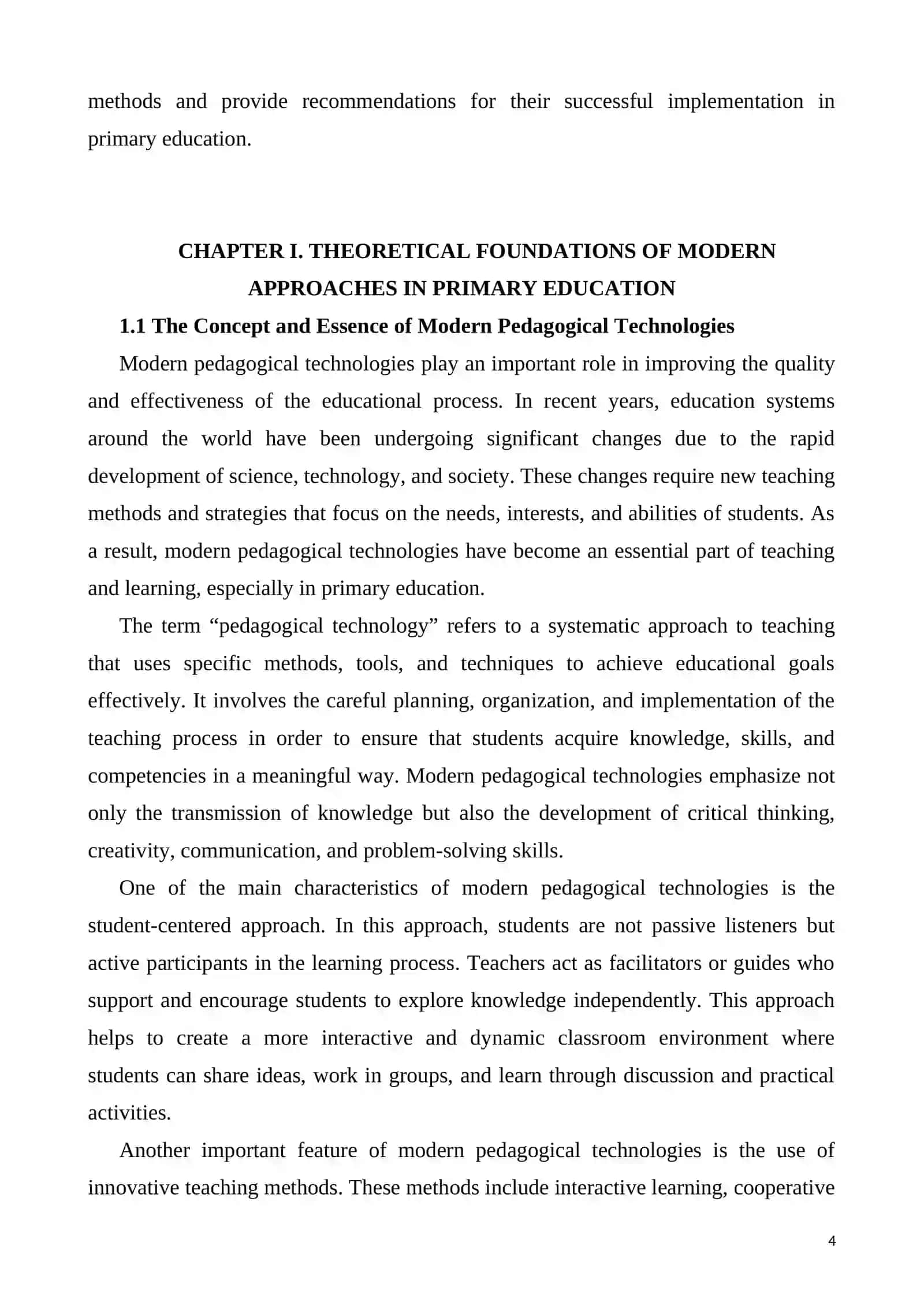 Using modern approaches to teach primary classes 4