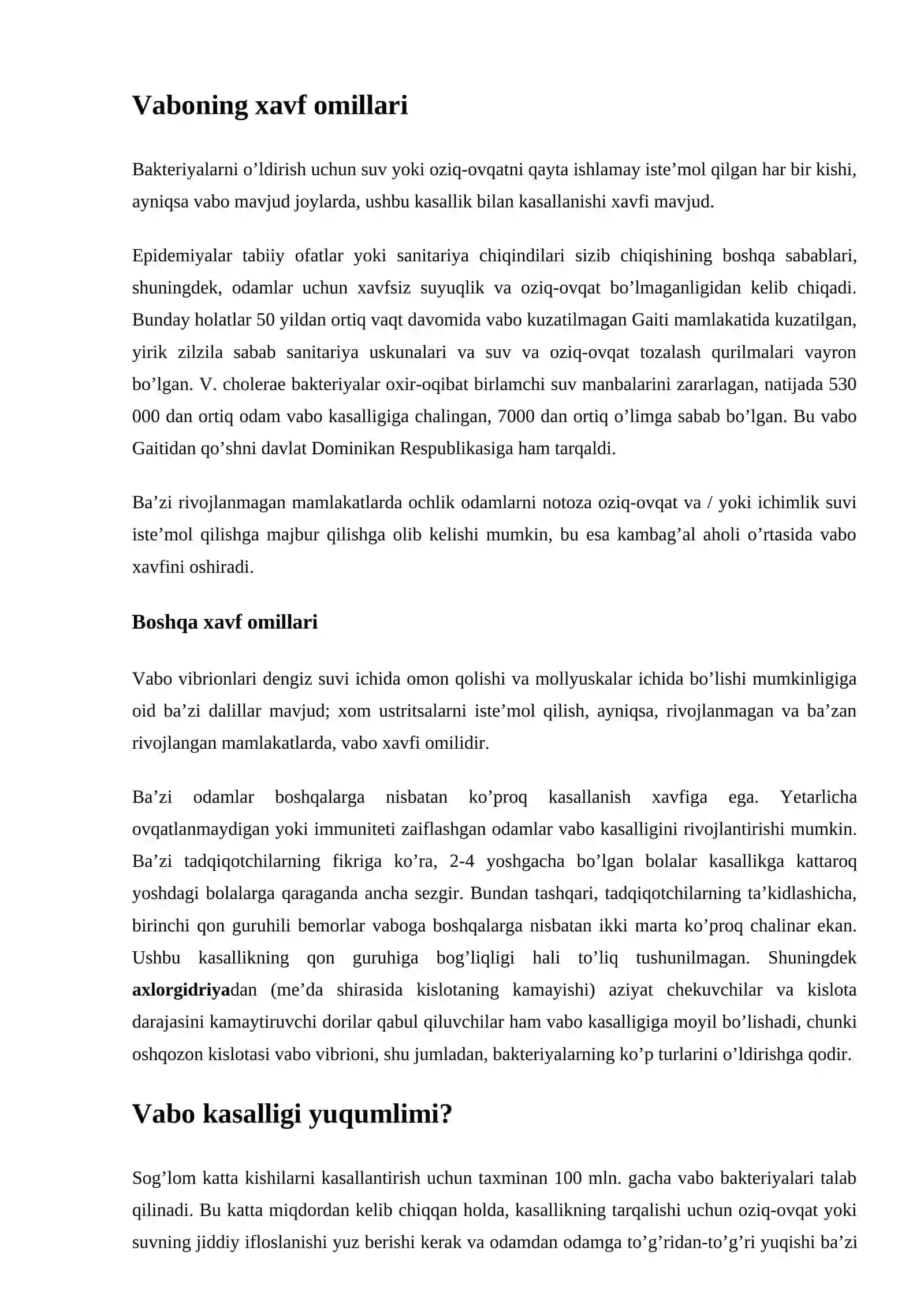 VABONING KLINIK KO`RINISHLARI. SOG`AYGANLARNI SHIFOXONADAN CHIQARISH 4