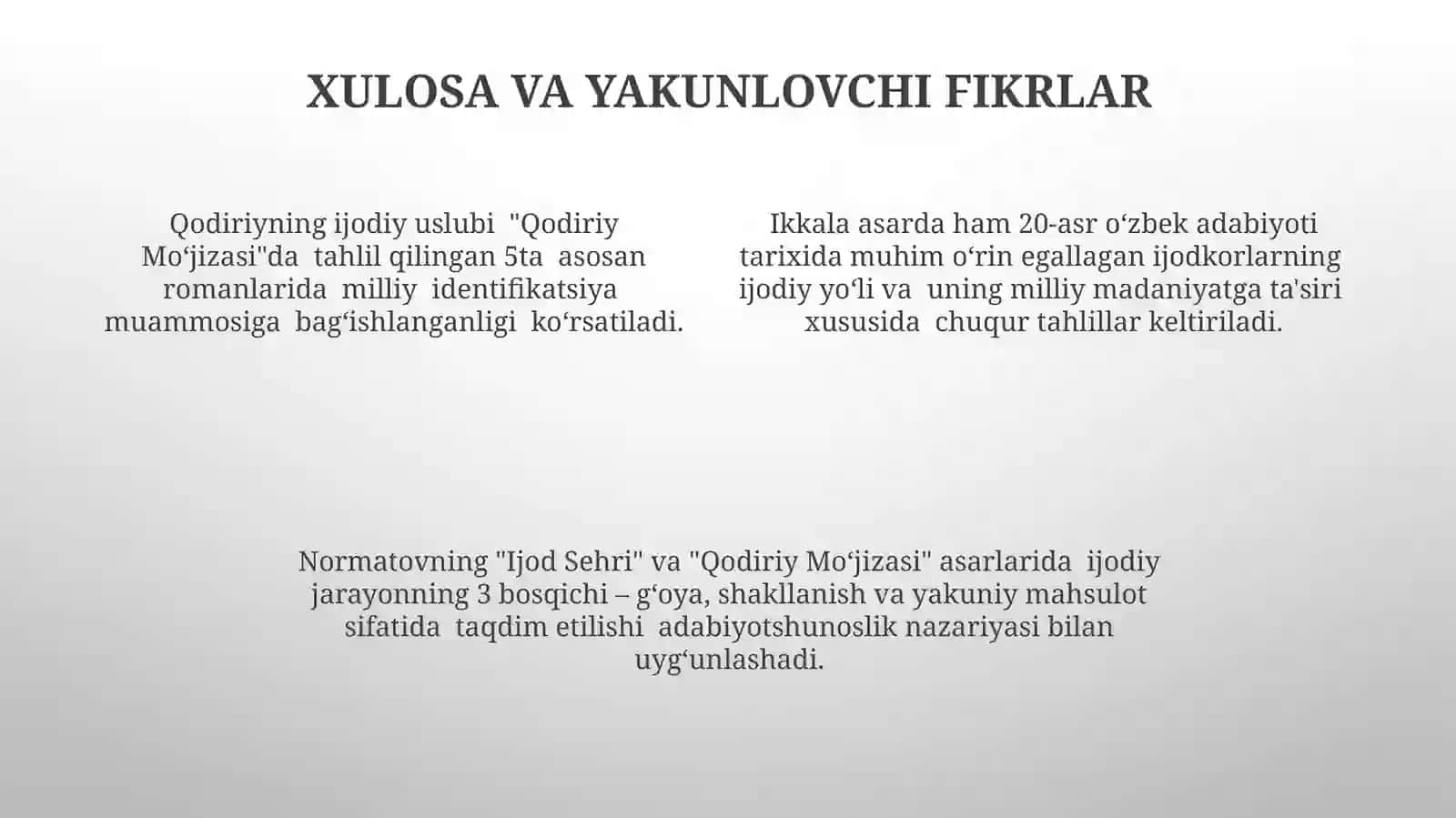 Ijod Sehri, Qodiriy Mo'jizasi 4