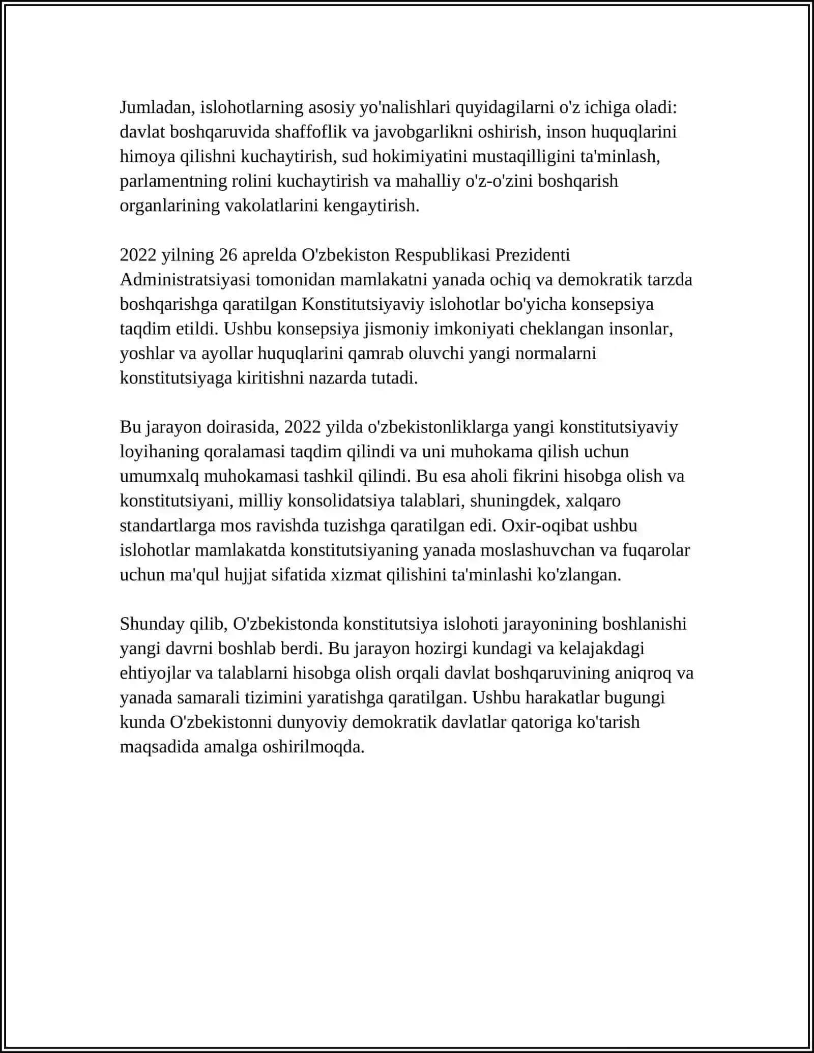 YANGI TAHRIRDAGI KONSTITUTSIYANING QABUL QILINISH BOSQICHLARI VA ZARURATI 4