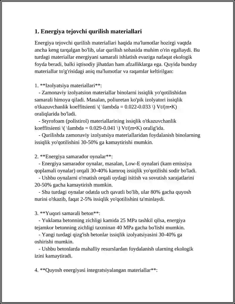 Energiya Tejovchi Qurilish Materiallari 4